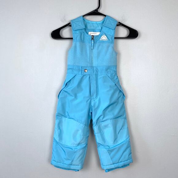 Snozu Toddler Ski Bib Snow Overall Pants Jumpsuit Zip Closure Wide Leg Size 2T - Picture 1 of 9
